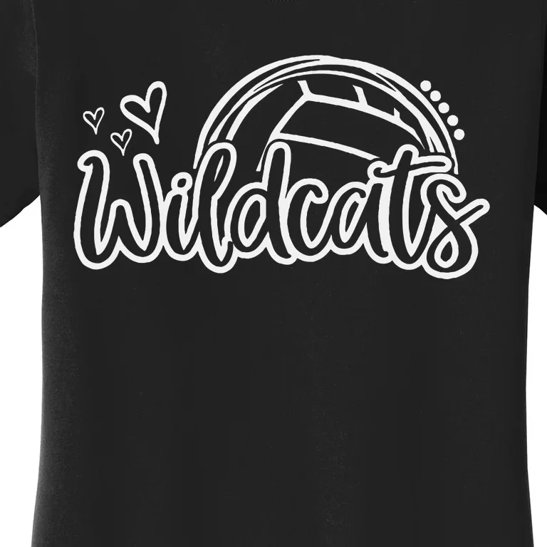 Volleyball Wildcats School Sports Fan Team Spirit Women's T-Shirt