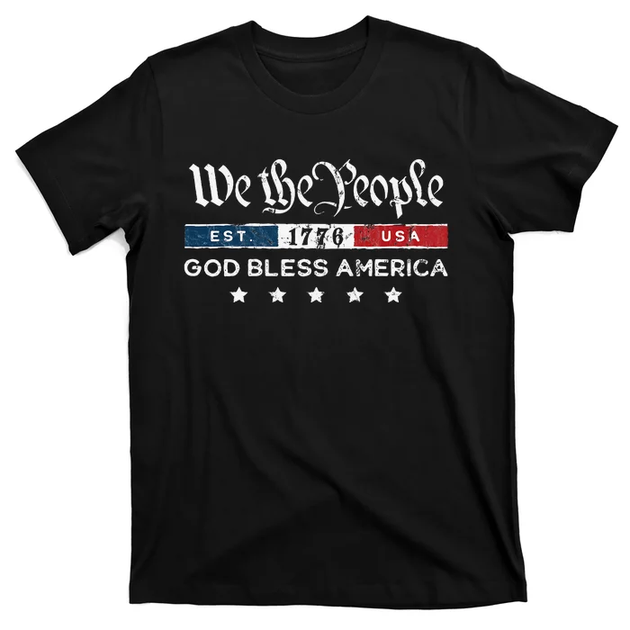 Vintage We The People Usa God Bless America T-Shirt