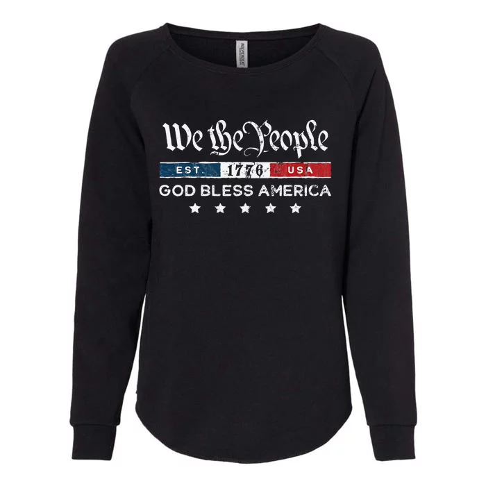 Vintage We The People Usa God Bless America Womens California Wash Sweatshirt