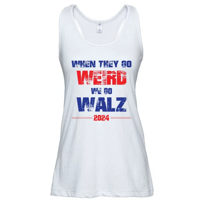 Vintage When They Go Weird We Go Walz 2024 Election Ladies Essential Flowy Tank