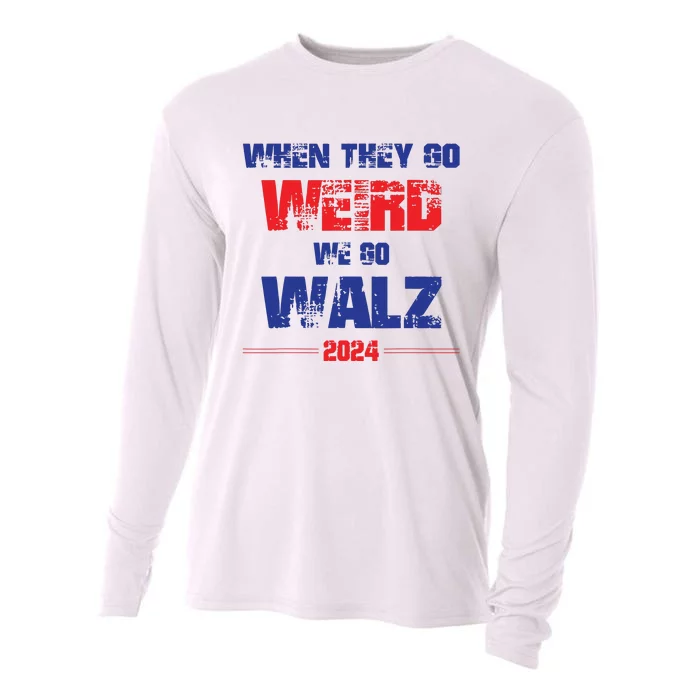 Vintage When They Go Weird We Go Walz 2024 Election Cooling Performance Long Sleeve Crew