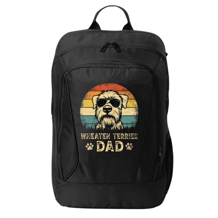 Vintage Wheaten Terrier Dad Dog Lovers Father_s Day Tee City Backpack