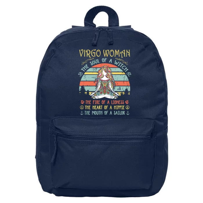 Virgo Woman The Soul Of A Witch Vintage Birthday 16 in Basic Backpack