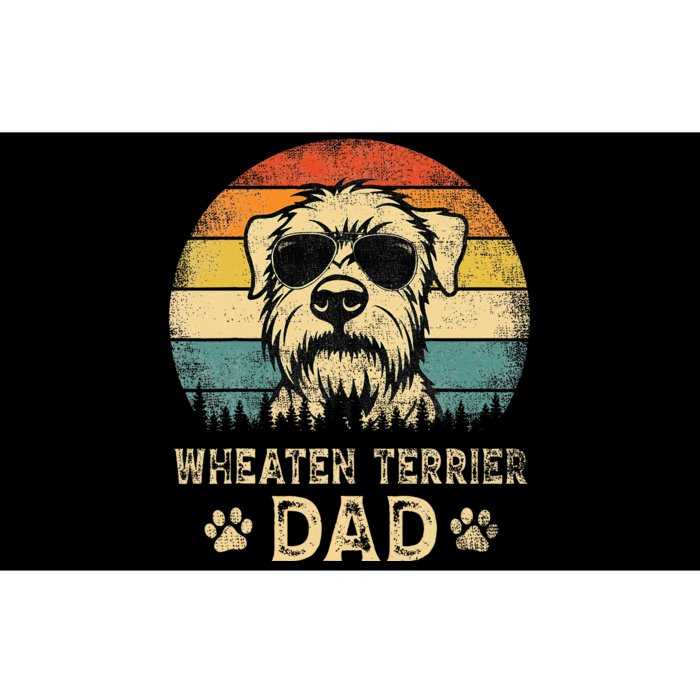 Vintage Wheaten Terrier Dad Dog Lovers Father's Day Tee Bumper Sticker