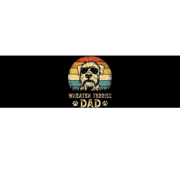 Vintage Wheaten Terrier Dad Dog Lovers Father's Day Tee Bumper Sticker