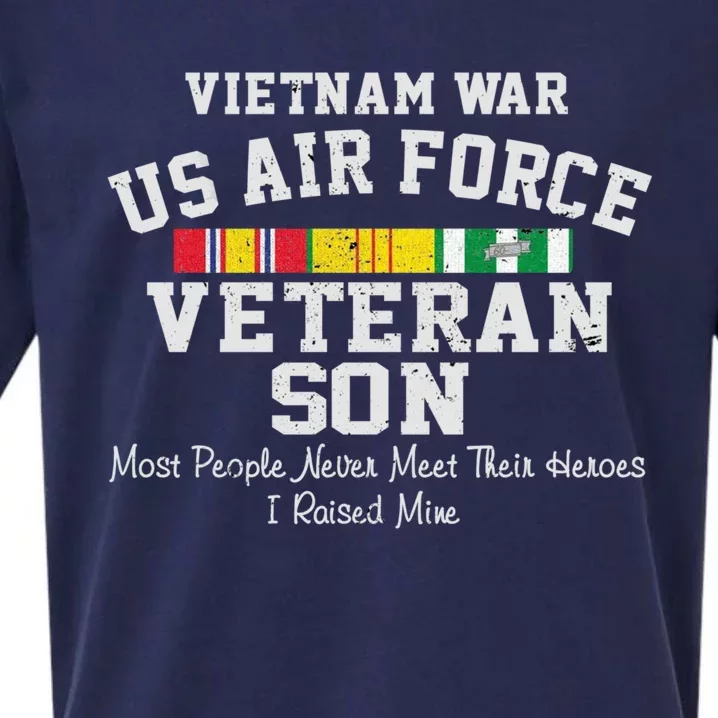 Vietnam War Us Air Force Son Veteran's Day Gift Sueded Cloud Jersey T-Shirt