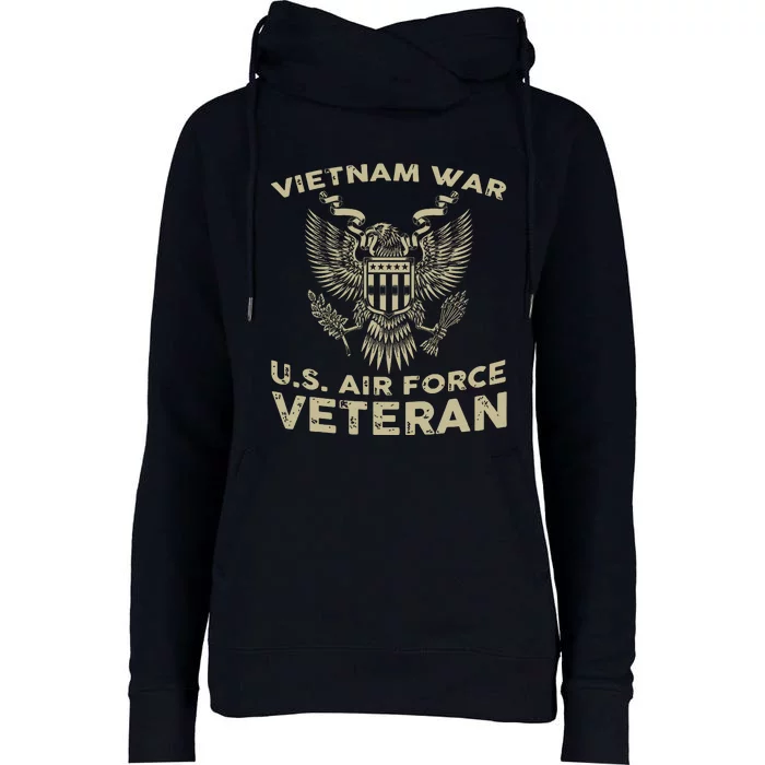 Vietnam War Us Force Veteran Womens Funnel Neck Pullover Hood