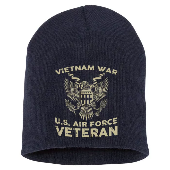 Vietnam War Us Force Veteran Short Acrylic Beanie