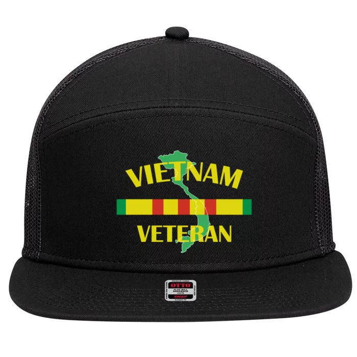 Vietnam War Veterans Day Commemoration 7 Panel Mesh Trucker Snapback Hat