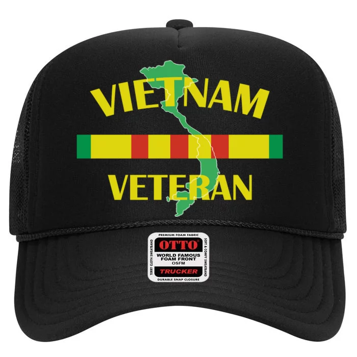 Vietnam War Veterans Day Commemoration High Crown Mesh Trucker Hat