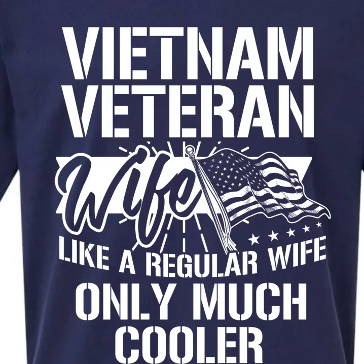 Vietnam War Veteran Wife Only Cooler Military Soldier Vet Gift Sueded Cloud Jersey T-Shirt