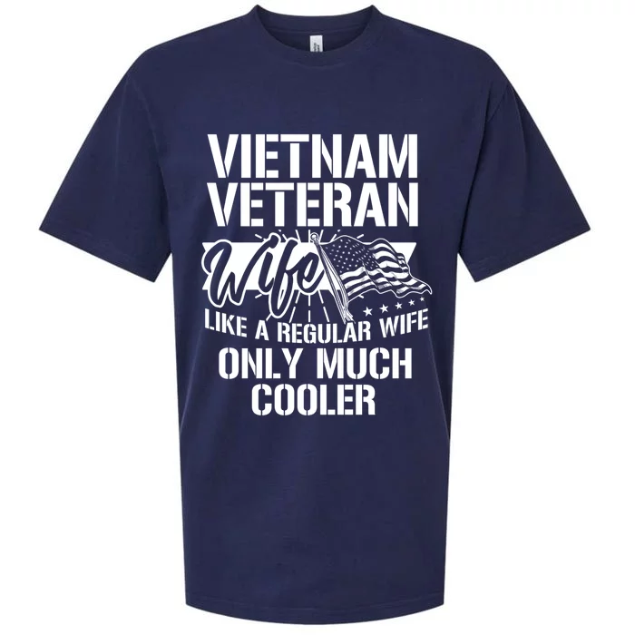 Vietnam War Veteran Wife Only Cooler Military Soldier Vet Gift Sueded Cloud Jersey T-Shirt