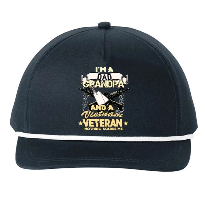 Vietnam War Veteran Us Retired Soldier Snapback Five-Panel Rope Hat