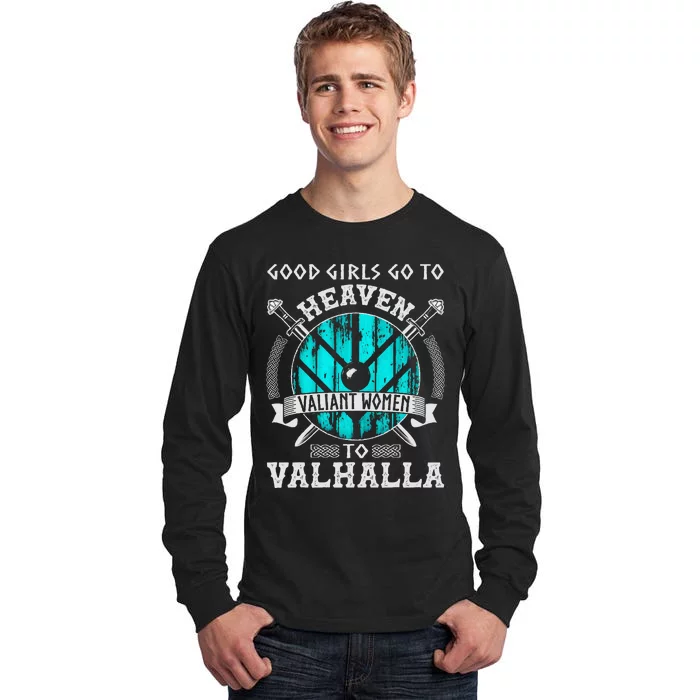 Valiant Women Valhalla Norse Viking Lagertha Shield Maiden Tall Long Sleeve T-Shirt