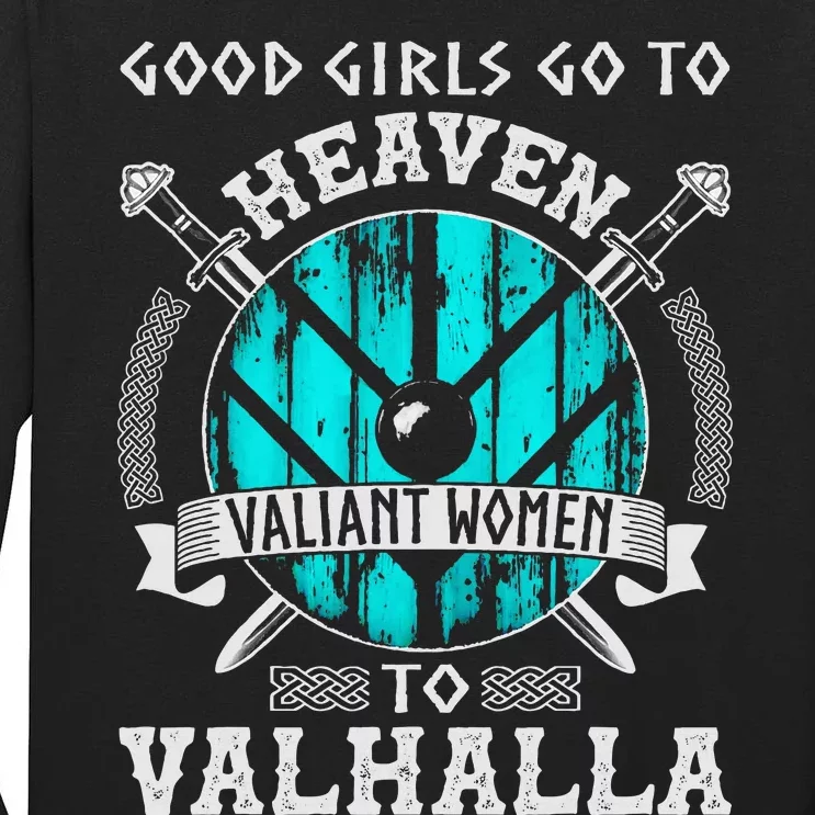 Valiant Women Valhalla Norse Viking Lagertha Shield Maiden Tall Long Sleeve T-Shirt