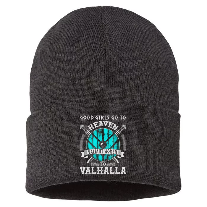 Valiant Women Valhalla Norse Viking Lagertha Shield Maiden Sustainable Knit Beanie