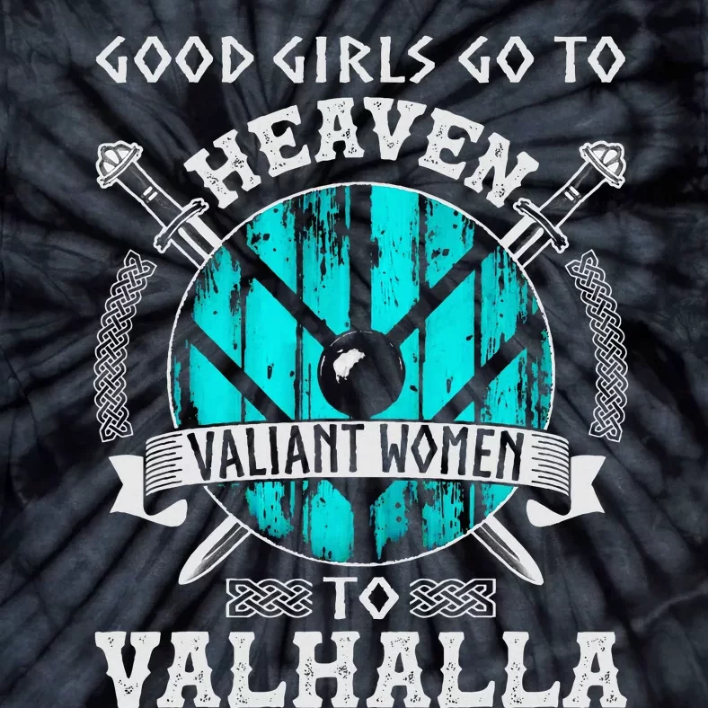 Valiant Women Valhalla Norse Viking Lagertha Shield Maiden Tie-Dye T-Shirt