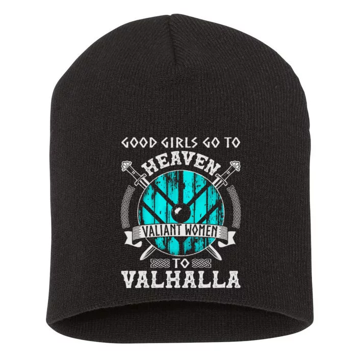 Valiant Women Valhalla Norse Viking Lagertha Shield Maiden Short Acrylic Beanie