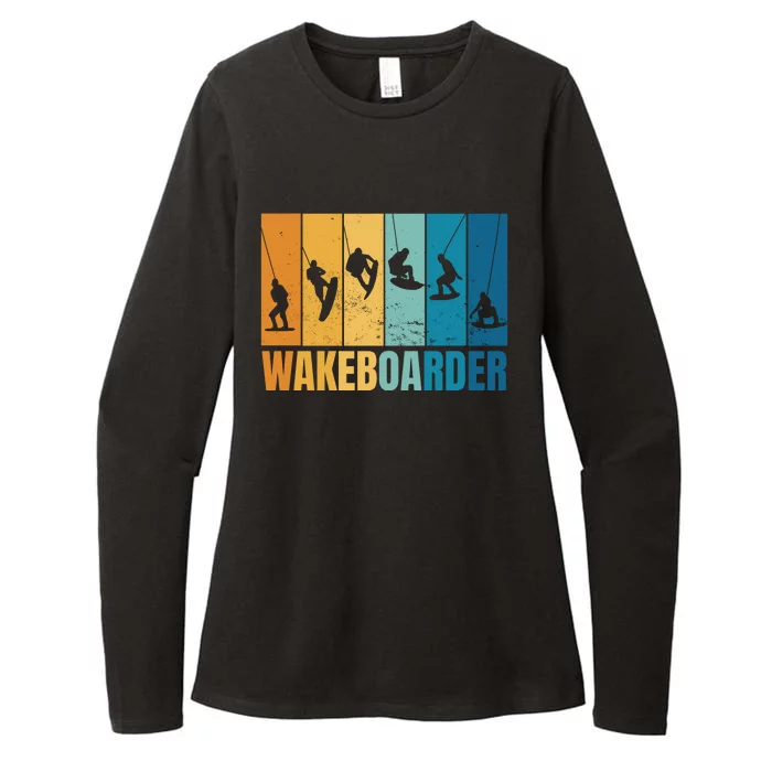 Vintage Wakeboarder Womens CVC Long Sleeve Shirt