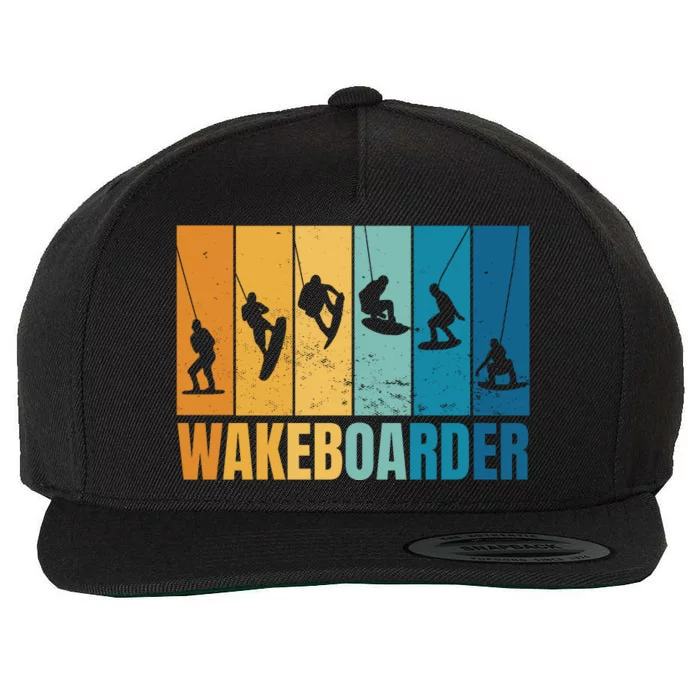 Vintage Wakeboarder Wool Snapback Cap