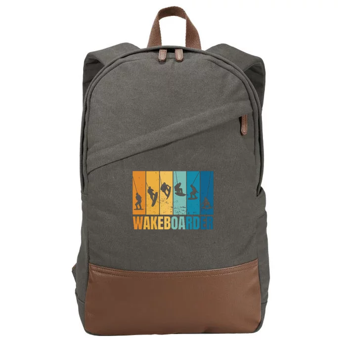 Vintage Wakeboarder Cotton Canvas Backpack