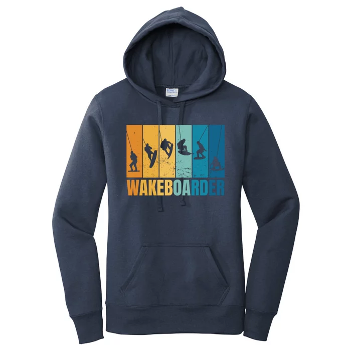 Vintage Wakeboarder Women's Pullover Hoodie