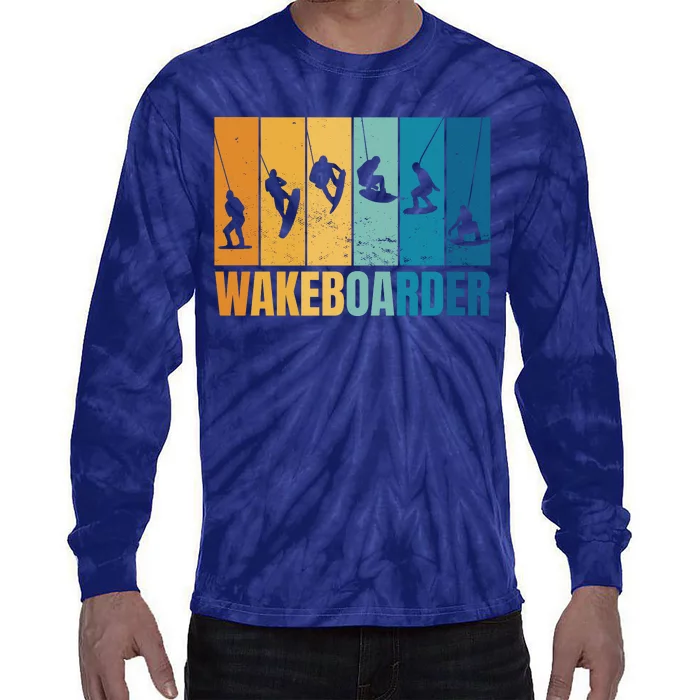 Vintage Wakeboarder Tie-Dye Long Sleeve Shirt