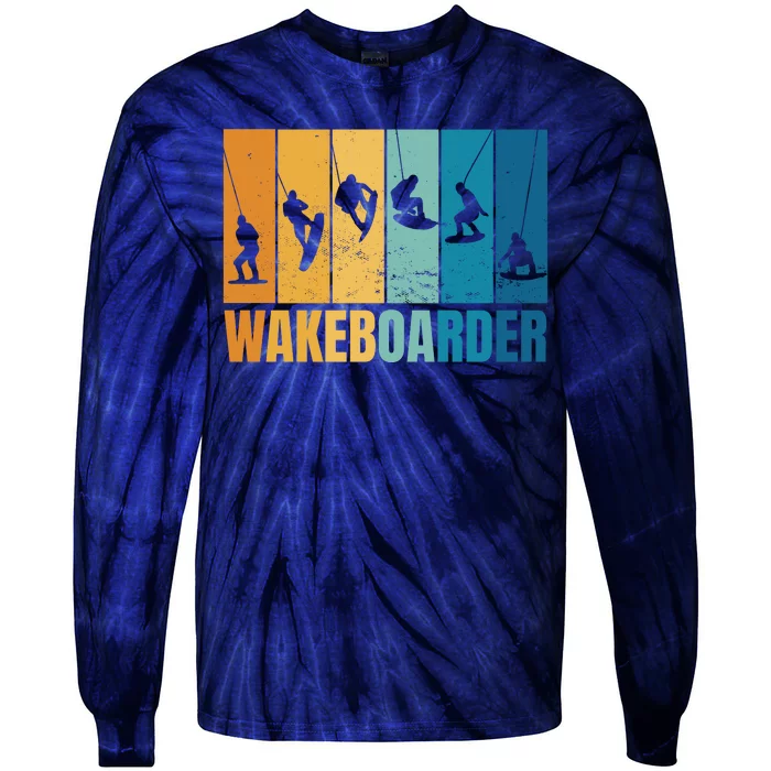 Vintage Wakeboarder Tie-Dye Long Sleeve Shirt