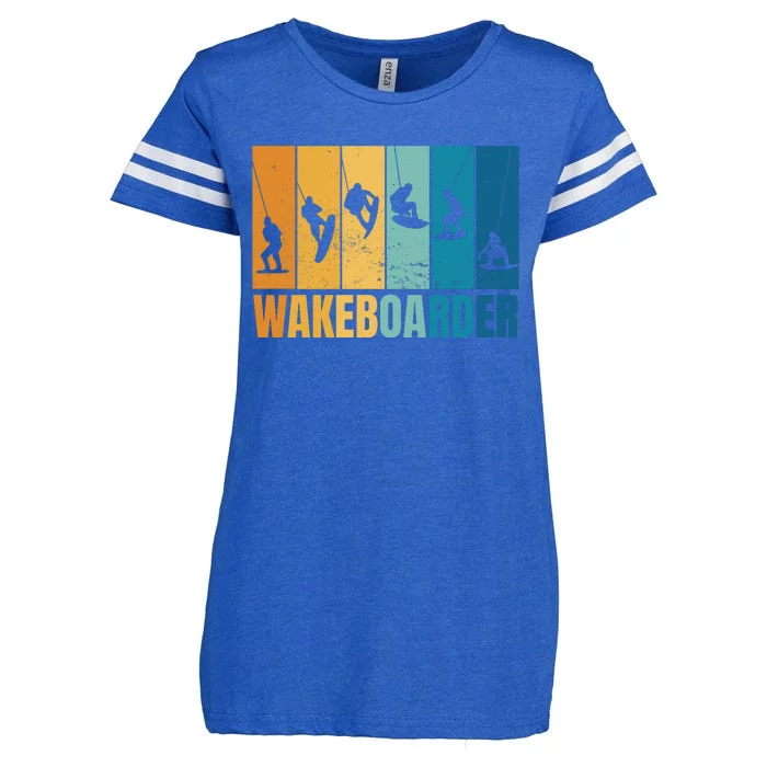 Vintage Wakeboarder Enza Ladies Jersey Football T-Shirt