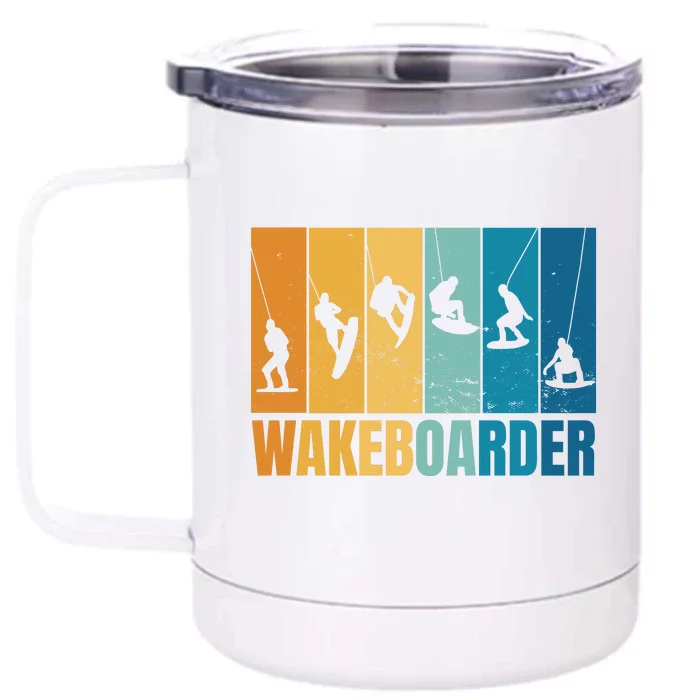 Vintage Wakeboarder Front & Back 12oz Stainless Steel Tumbler Cup