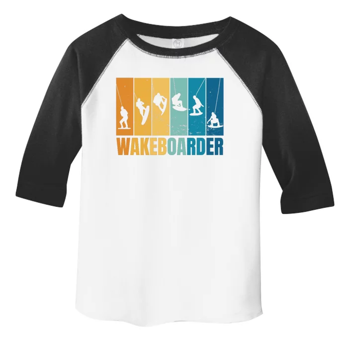 Vintage Wakeboarder Toddler Fine Jersey T-Shirt