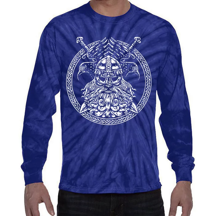 Vikings Warrior Tie-Dye Long Sleeve Shirt