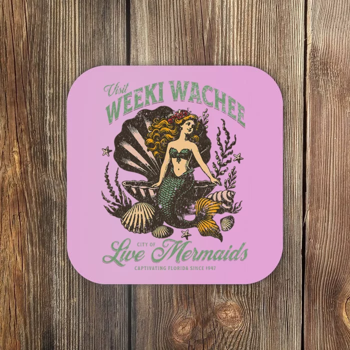 Visit Weeki Wachee City Of Mermaids Florida 1947 Tourist Coaster