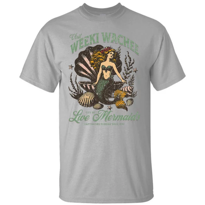 Visit Weeki Wachee City Of Mermaids Florida 1947 Tourist Tall T-Shirt