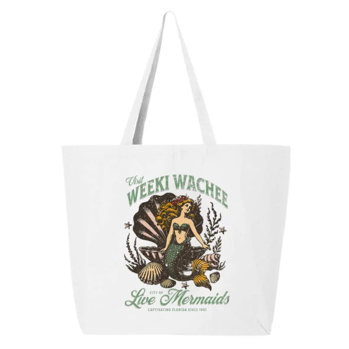 Visit Weeki Wachee City Of Mermaids Florida 1947 Tourist 25L Jumbo Tote