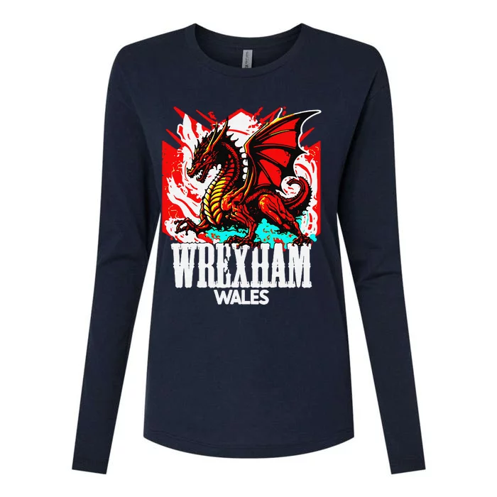 Vintage Wrexham Wales Gift Wrexham Wales Womens Cotton Relaxed Long Sleeve T-Shirt