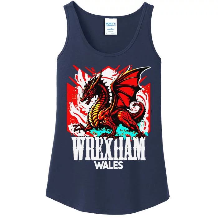 Vintage Wrexham Wales Gift Wrexham Wales Ladies Essential Tank