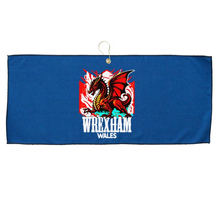 Vintage Wrexham Wales Gift Wrexham Wales Large Microfiber Waffle Golf Towel