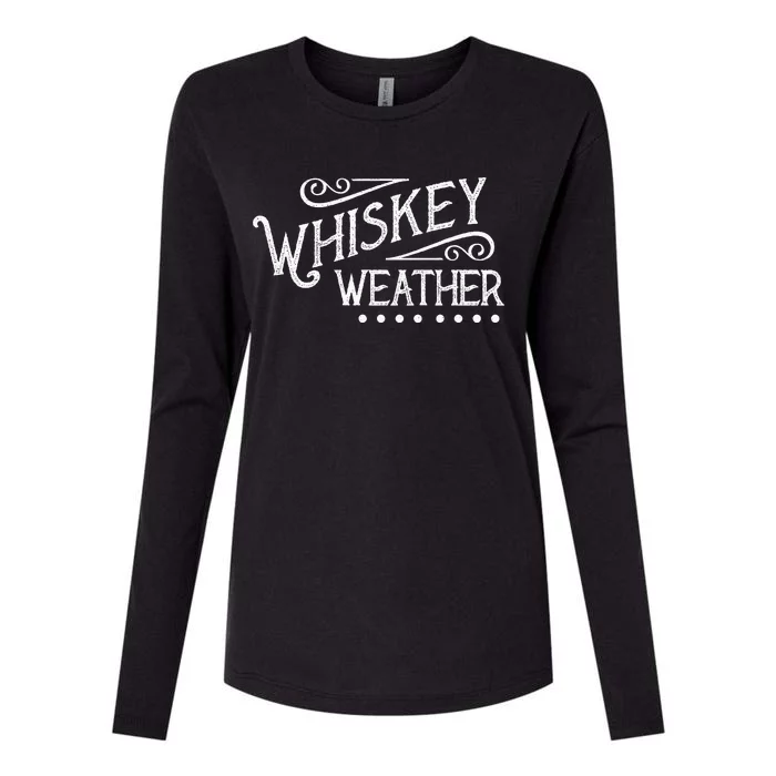 Vintage Whiskey Weather Bourbon Womens Cotton Relaxed Long Sleeve T-Shirt