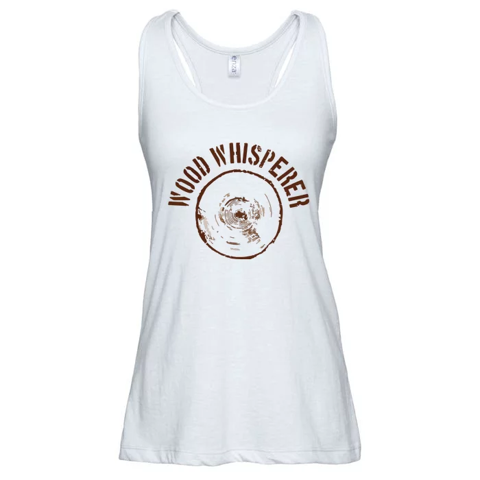 Vintage Wood Whisperer Lumberjack Woodworker Gift Ladies Essential Flowy Tank