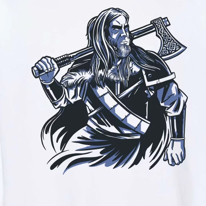 Viking Warrior With Axe Garment-Dyed Sweatshirt