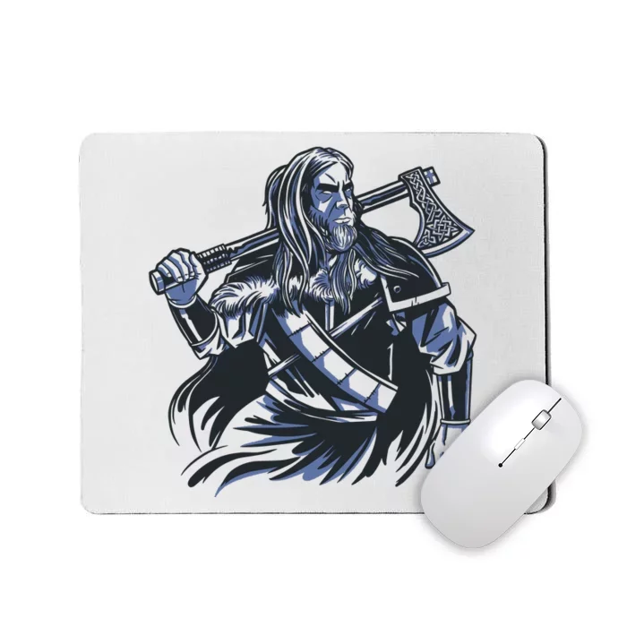 Viking Warrior With Axe Mousepad