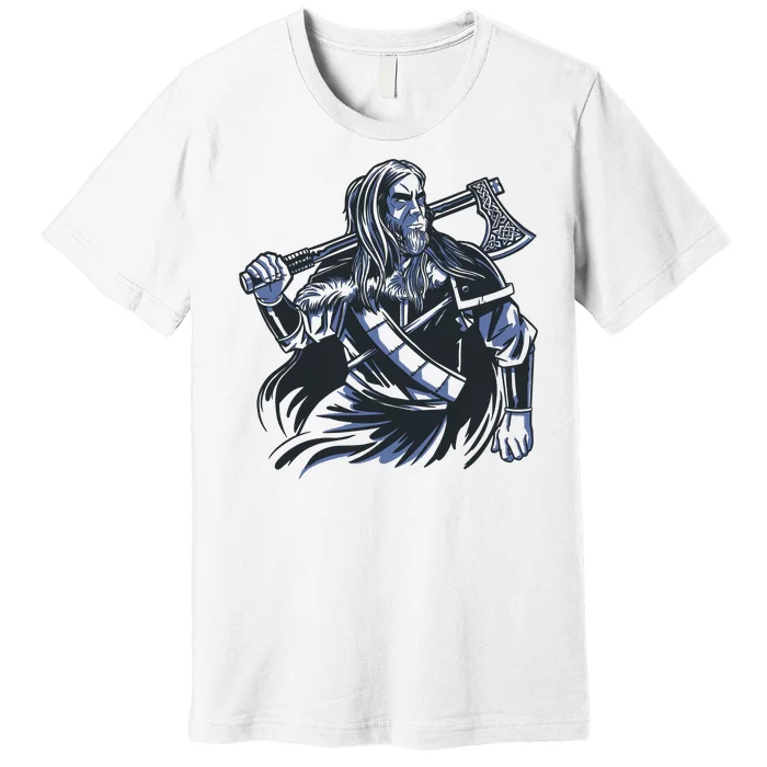 Viking Warrior With Axe Premium T-Shirt