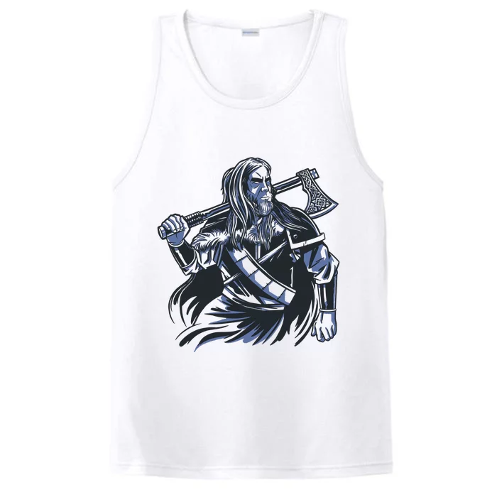 Viking Warrior With Axe Performance Tank