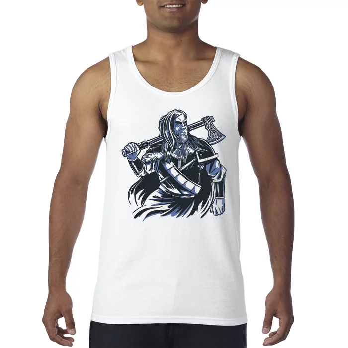 Viking Warrior With Axe Tank Top