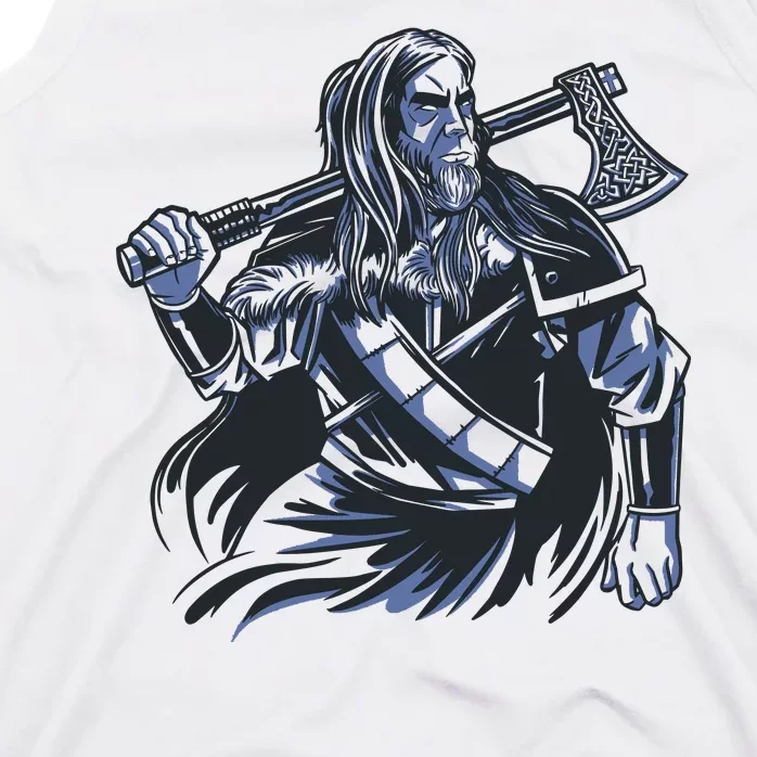 Viking Warrior With Axe Tank Top