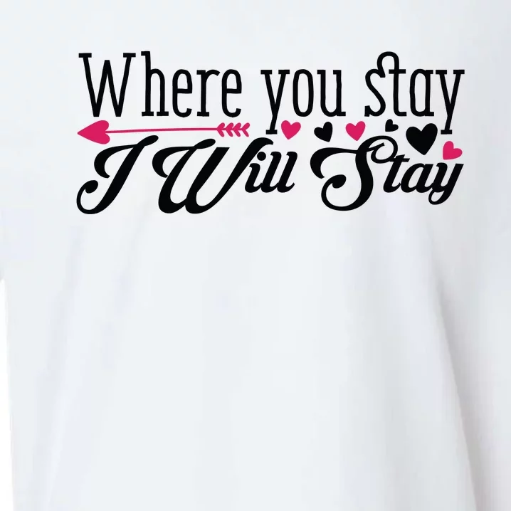 Valentine Where You Stay I Will Stay Sueded Cloud Jersey T-Shirt