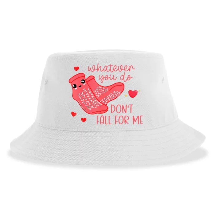 Valentine Whatever You Do DonT Fall For Me Rn Pct Cna Nurse Sustainable Bucket Hat