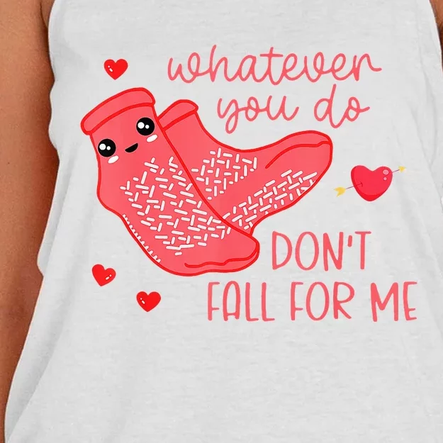 Valentine Whatever You Do DonT Fall For Me Rn Pct Cna Nurse Women's Knotted Racerback Tank