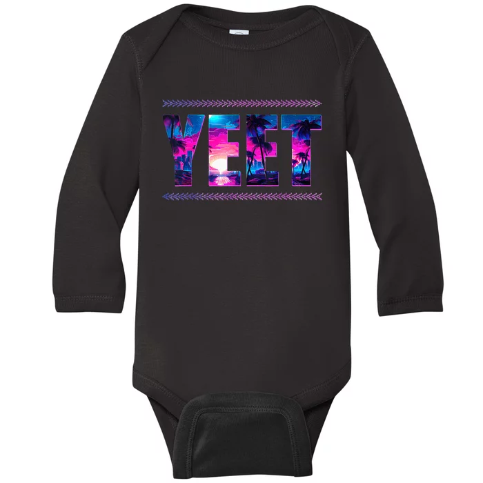 Vintage Yeet Apparel Saying Funny Baby Long Sleeve Bodysuit